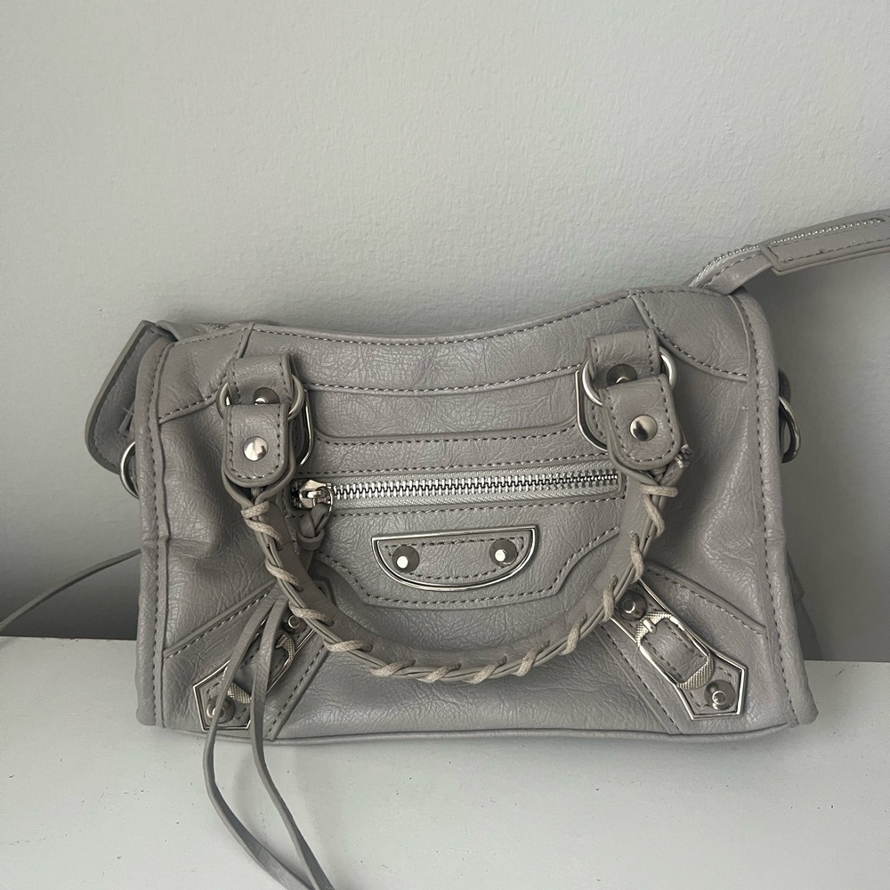 Gray Leather Women's Bag